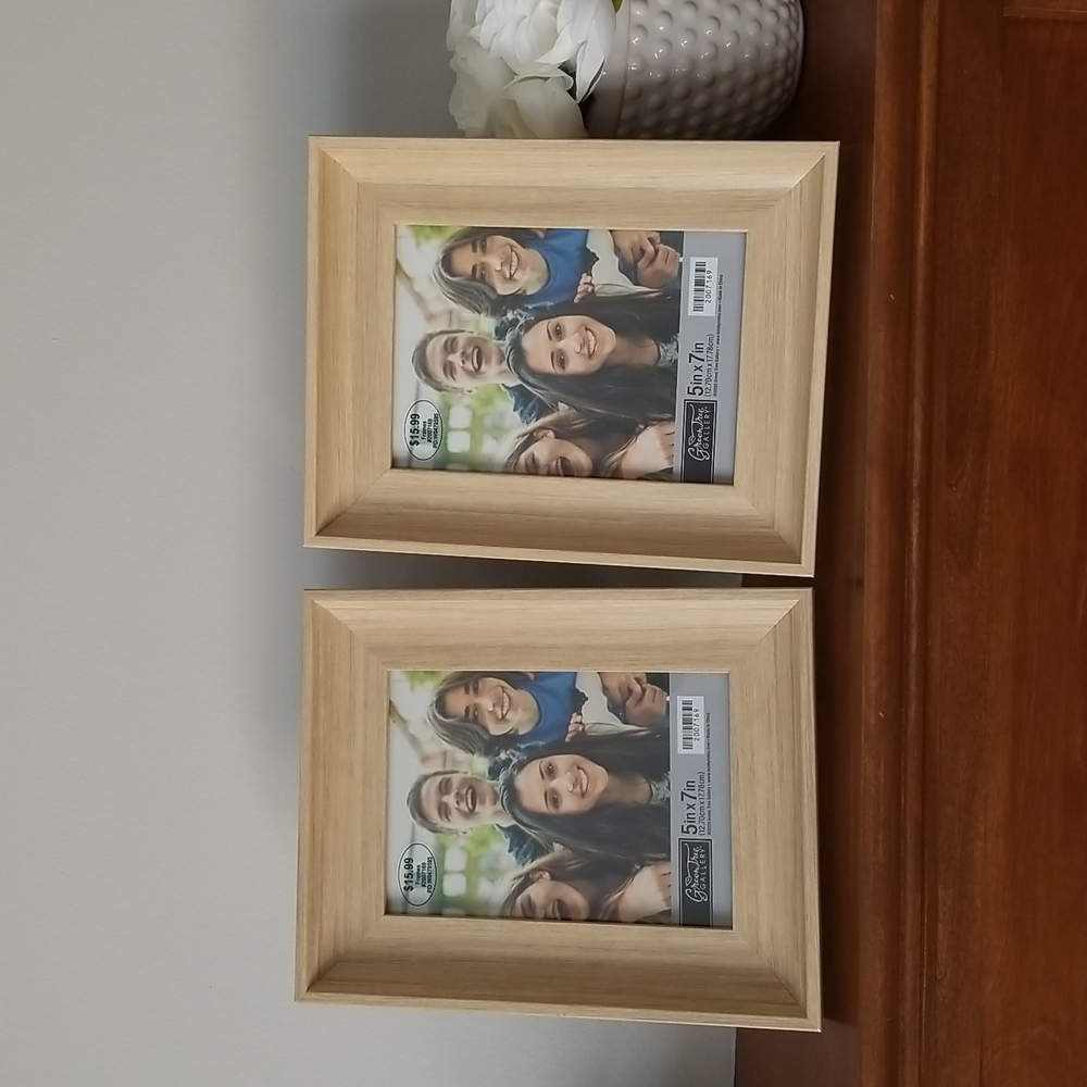 Hobby Lobby 5x7 Picture Frames, Set of Two, Tan, NWT, Green Tree Gallery